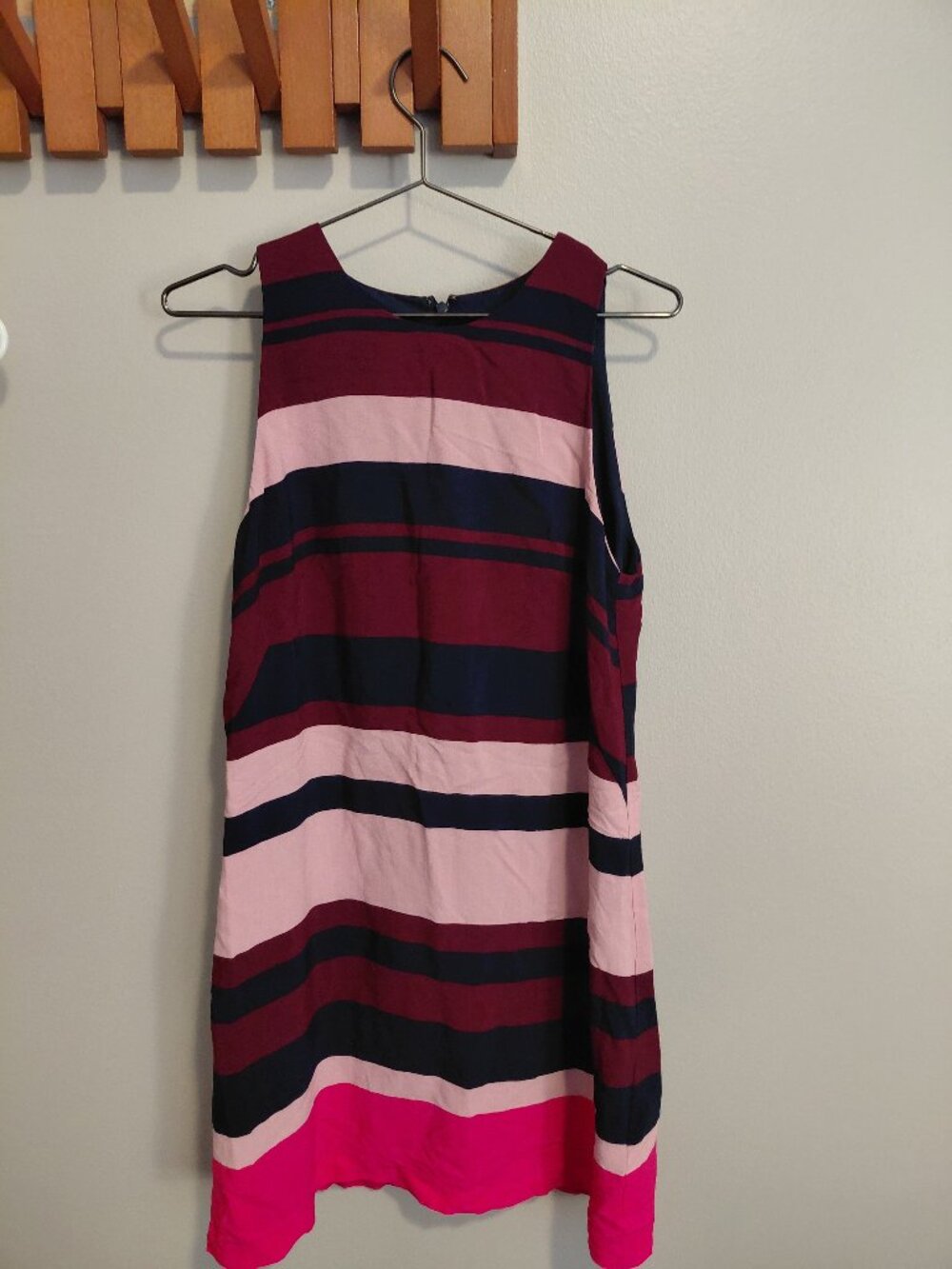 Ann Taylor Factory Petite Pink Striped Dress
